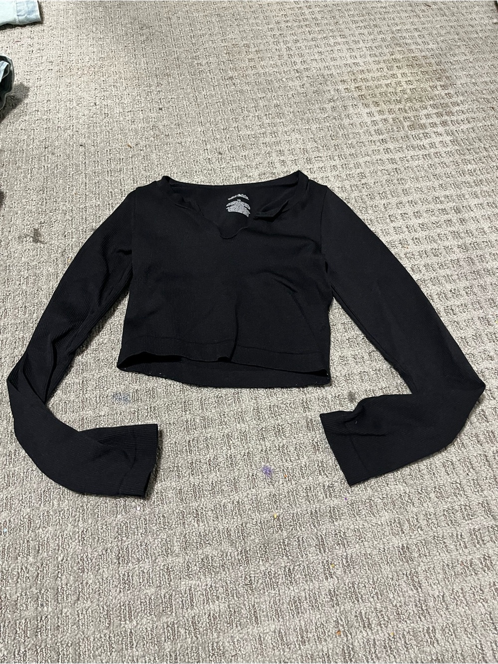 Wild fable long sleeve crop top with a scoop cut on chest